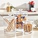 STORi 3-Pack Premium Quality Clear Plastic Qtip and Cotton Ball Holders, 15-oz, 30-oz, and 60-oz Apothecary Jars with Lids, Perfect Containers for Bathroom and Vanity, Set of 3