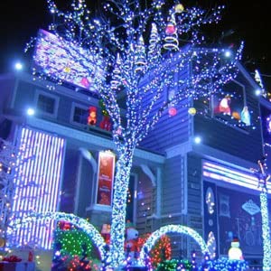 Image of Dazzle Bright Fairy Lights Battery Operated, 2 Pack Total 40FT 120LED Silver Wire Waterproof Battery Operated String Lights, Christmas Decorations for Indoor Outdoor Bedroom Yard Decor, White