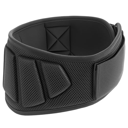 QWORK® Cinturón Lumbar para Gimnasio (M) - Ideal para Musculación y Halterofilia - Unisex