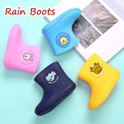 Toddler Baby Rain Boots Boys Girls Cute Cartoon Animals Waterproof Lightweight Anti-Slip Rubber Ankle Rainboots3