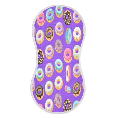 Kigai Donut Baby Burp Cloths Extra Soft and Absorbent Burping Rags Cotton Burping Clothes Baby Washcloths for Newborn Boys Girls - 1 Pack2