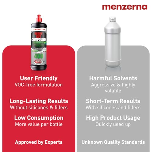 Image of menzerna Heavy Cut Compound 400 Green LINE Car Polish I Heavy Cut, Medium Cut & Finish I Buffing & Polishing Compound for Scratch Repair I for ScratchesI High Abrasion, Silicone Free I 32oz