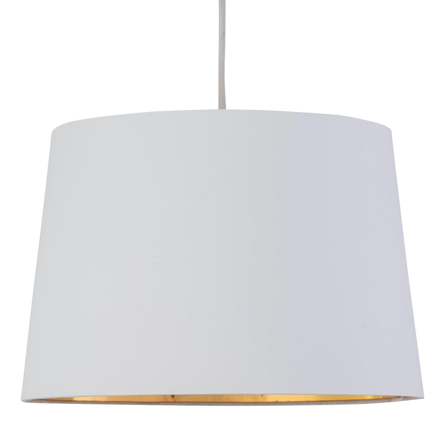 First Choice Lighting Zoey White With Gold Inner 28Cm Easy Fit Pendant Or Lamp Shade from B&Q