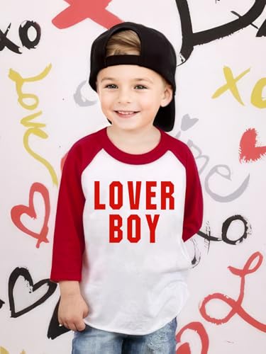 Boys Valentines Shirt Raglan Sleeve Toddler Kids Truck Dinosaur Love Heart Graphic Outfits3