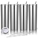 Zonegrace 4 Pack Stainless Steel Silver Skinny Tumbler with straw,20 oz Stainless Steel Double-Insulated slim Water Tumbler Cup With Lid and Straw Vacuum Travel Mug Gift for Men and Women