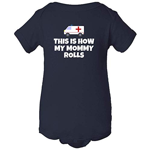Image of realpeoplegoods Ambulance Baby One-Piece - Paramedic Baby Shirt - This is How My Mommy Rolls