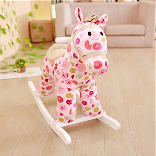 Schaukelpferd QIQIDEDIAN Trojanerpferdeschaukelpferdbabybabyspielzeug mit doppeltem Verwendungszweck musikfestival – Bild 3