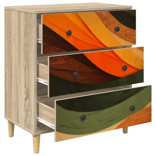Cajonera para guardar cosas en el dormitorio cómoda moderna rectangular de madera sonoma 7
