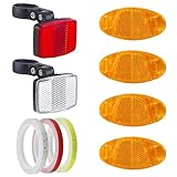 Xynovate Fahrrad Reflektoren Set Vorne Hinten, Reflektorband Selbstklebend...