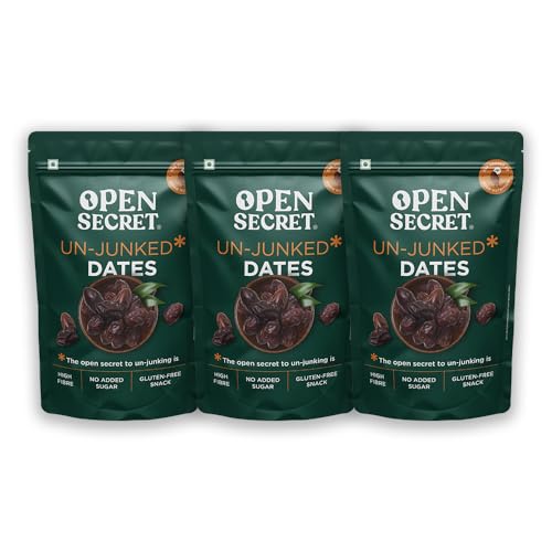 Image of Open Secret Dates | 1.5kg | Healthy Snacks, Khajoor, Khajur, Dry Fruits, Dates with No Added Sugar Healthy Food & Nutritious (500gm x 3)