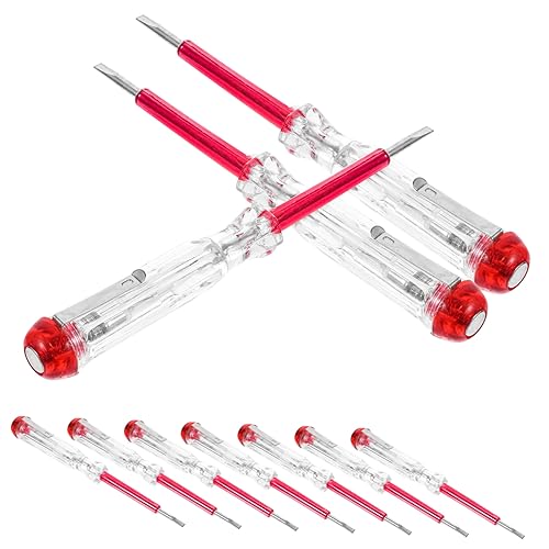 MUCKLILY Voltage Test Pen Pen Clip 10pcs Electric Screwdriver Tester for Home Electrician Use