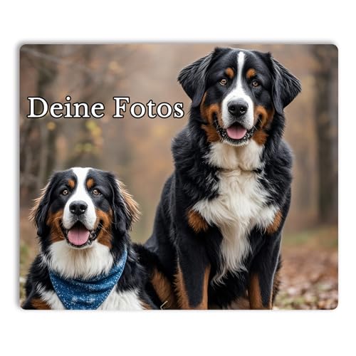 Naispand Personalisiertes Mauspad mit Foto & Text Bedruckt - 24 x 20 cm - Mousepad zum selbst gestalten, Mauspad mit Foto - rutschfeste Gummi-Unterseite