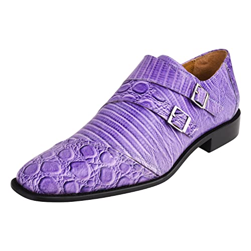 Image of LIBERTYZENO Mens Hornback Print Genuine Leather Lace Up Oxford Dress Shoes