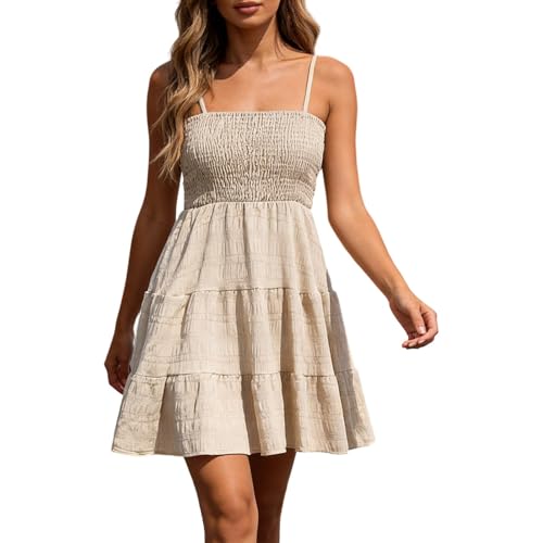 Robe courte fluide avec ourlet à volants élégant pour un confort d'été