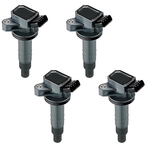 Image of BDFHYK Ignition Coil Pack UF247 Compatible with Toyota Corolla 2005 2006 Toyota Celica 2003-2008 Toyota Matrix Pontiac Vibe Chevy Prizm Toyota Coil Pack 1.8L Coil for UF315 702526 C1249 Set of 4