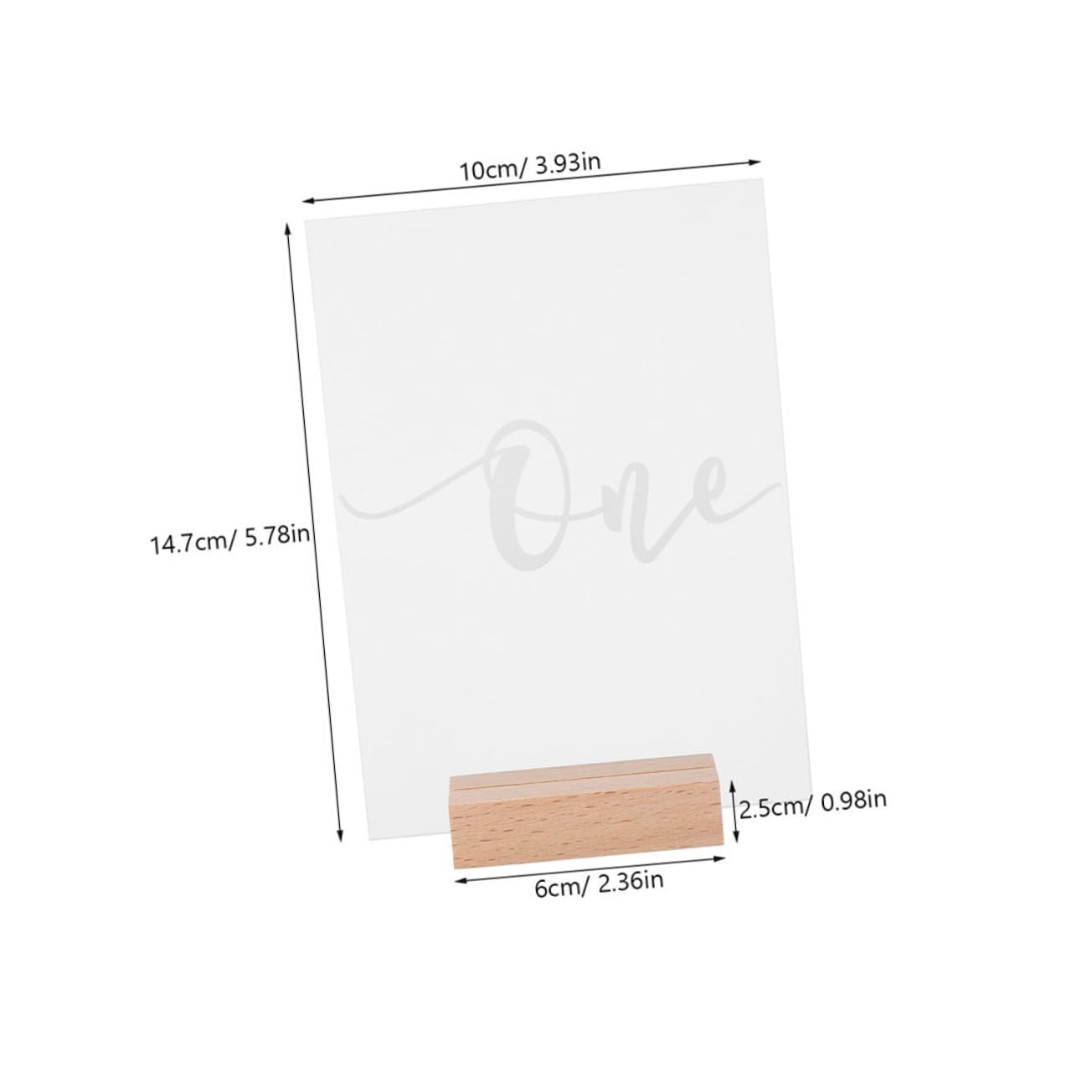 SOLUSTRE Elegant Wood Base Acrylic Wedding Table Numbers 20 Pack Frosted Sheet for Festive Decorations