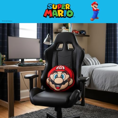 Image of Nintendo Super Mario Gaming Bedding Super Soft Plush Decorative Pillow, One Size, (Officially Licensed Product) By Franco