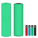 Yeegewin Silicone Cover/Case for Fire TV Stick 4K/Fire TV (3rd Gen)/Fire TV Cube Compatible with All-New 2nd Gen Alexa Voice Remote Control(Turquoise)