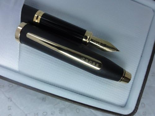 Cross Century II Made in The USA Matte Black with Solid 18k Medium Nib Fountain Pen! Very Rare