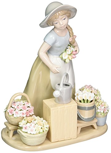 Cosmos 10418 Girl with Flower Baskets Ceramic Figurine, 9-1/8-Inch