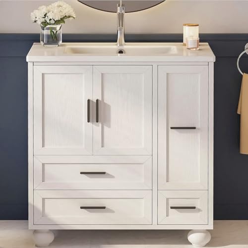 LIKIMIO 30" Bathroom Vanity with Sink, Modern Bathroom Cabinet with