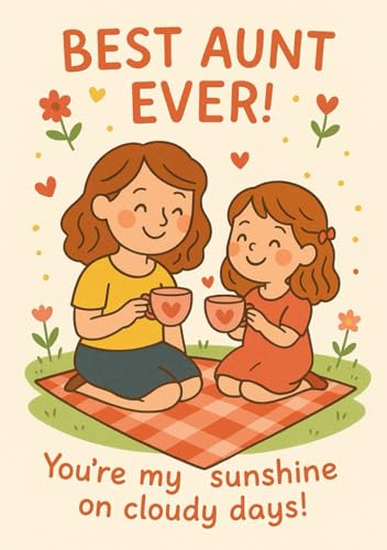 Best Aunt Ever | Cute & Thoughtful A5 Grid Notebook: 120 Pages, Glossy Cover – Perfect Gift from Niece or Nephew for Their Amazing Aunt