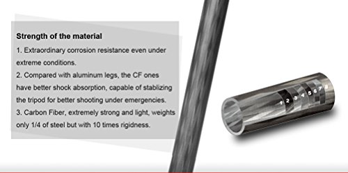 Sunwayfoto ET-02 CF Tripod Extension Tube Carbon Fibre Fiber 2 Section Extender - Thumbnail 5