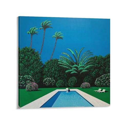 永井博 イラスト アートポスター (27) パネル キャンバスウォールアート現代 印刷 版画 壁の絵 部屋飾り12x12inch(30x30cm)