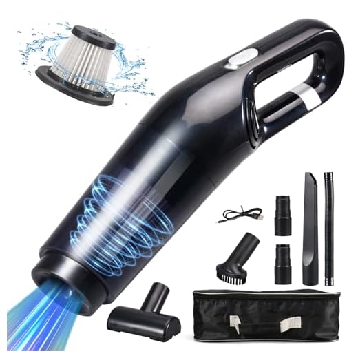 Grixz Handheld Vacuum Cleaner, 10000Pa Powerful Car Vacuum Cleaner, Mini Lightweight Vacuum Cordless, Rechargeable Portable for Home, Car, Office