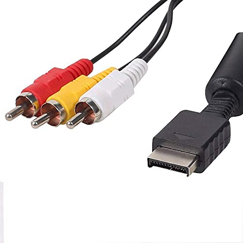 Image of Porro fino PS2 & PS3 AV CVBS to 3RCA Cable For Sony Ps2 & Ps3 (ITS NOT A HDMI CABLE ONLY COMPATIBLE ONLY WITH PLAYSTATION) [video game] [video game],Black