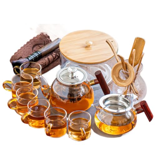 Infuseur à thé en verre avec tasse et théière de bureau Gongfu