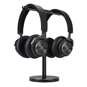Dual Aluminum Headphones Stand Holder, Showcase Multi Headphones with Solid Heavy Base, Compatible with Gaming Headsets and Wireless Headphone Black