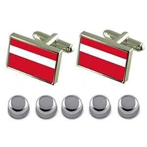 Select Gifts Hemdjurk Studs Vaduz City Liechtenstein Vlag Manchetknopen