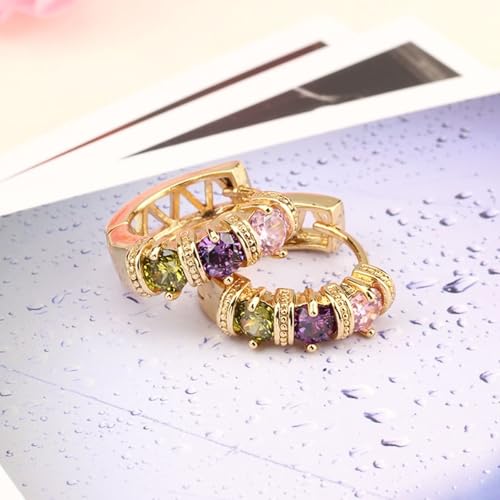 Boucles d'oreilles Or 9k pour femmes légères creuses anti irritation rose