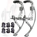 WJW 竹馬 大人用、大人のカンガルーの靴ジャンピングスティルト男性女性フィットネスエクササイズバウンスシューズ シルバー 90kg