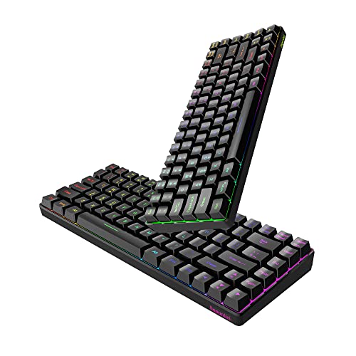 Snpurdiri Wired Gaming Keyboard, Rainbow Backlit Mini Gaming Keyboard