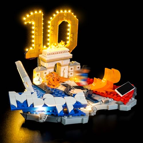 Luces para Lego Kylian Mbappé que transforman la decoración de tu salón