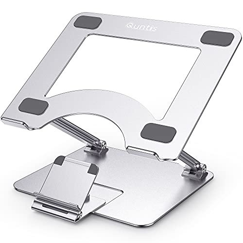 Laptop Stand, Quntis Ergonomic Adjustable Notebook Riser for Desk, Portable Computer Stand Multi-Angle Stand Phone Stand, Support Up to 22 lbs Compatible with MacBook Air Pro, Dell XPS, All Laptops
