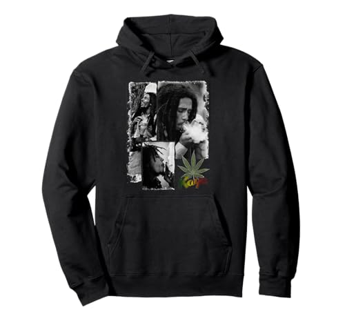 Official Bob Marley Kaya Collage Reggae Vintage Band Pullover Hoodie