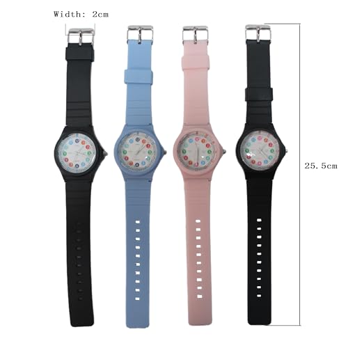 Kids Analog Watch Help Tell time，Waterproof Watch for Kids Boys Girls Ages 7-18，Soft Band Learning Time Teacher Easy to Read Analog Sport Outdoor Children Watches, Luminous Watch3