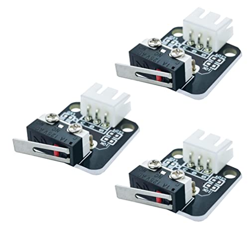 Hemobllo 3d Printer End Stop Limit Switches Black Colour Compatible with Printer DIY System 3pcs Plastic Material Safe f
