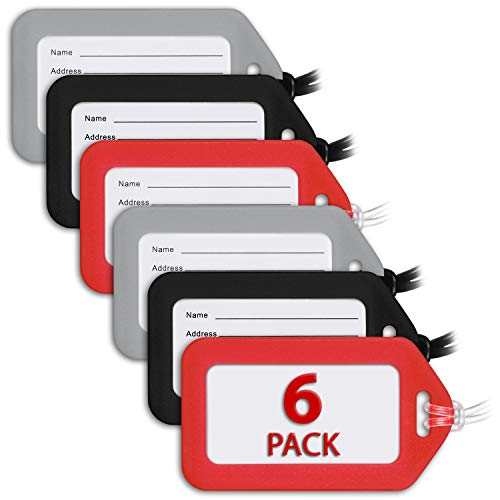 MIFFLIN Luggage Tags (Business, 6 PK), Bag Tag for Baggage, Suitcase Tags Bulk