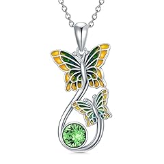 Mother-daughter butterfly necklace