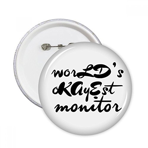 Badge bouton rond de graduation Okayest Monitor DIYthinker vêtement lot de 5, M