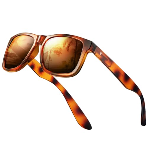 VELAZZIO Mens Sunglasses Polarized With UV400 Protection, Fits for Women Fashion Driving, Fishing, Sports, Beach, Golfing