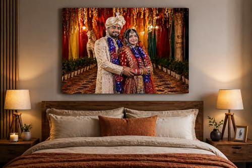 Image of Personalized Metal Photo Print 8x12 Inch | Custom Aluminium Photo Frame | HD Glossy Waterproof Sublimation Wall Decor | Anniversary, Birthday, Wedding Gift for Couple & Family(8x12)