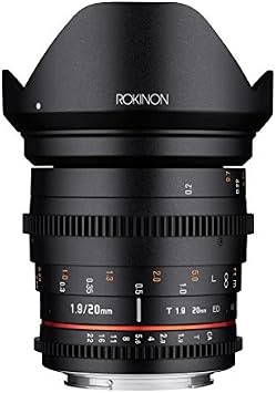 Rokinon 20mm T1.9 Cine DS AS ED UMC Wide Angle Cine Lens for Canon EF