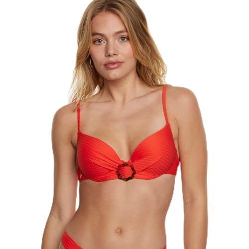 Brigitte Bardot Badeanzug-Oberteil, Push-Up, Rivage – Damen, rot, 75D