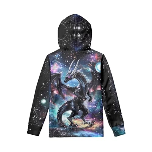 Image of WELLFLYHOM Boys Hooded Sweatshirts Hoodie Pullover Cool Graphic Crewneck Blouses Size 6-16