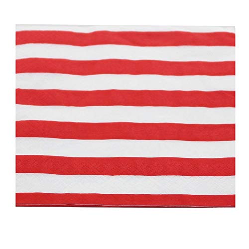 Red Paper Napkins, Decorative And Biodegradable Napkins For Party Events 60Count, Folded 6.5” X 6.5”, Unfolded 13” X 13” #TOP2